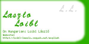 laszlo loibl business card
