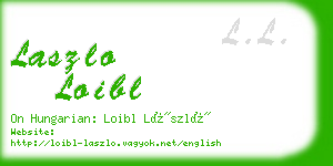 laszlo loibl business card